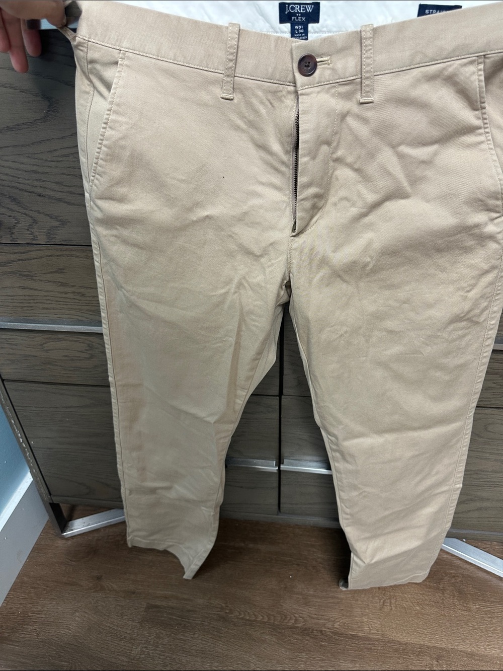 J. Crew Men's Khaki Straight-Fit Chinos